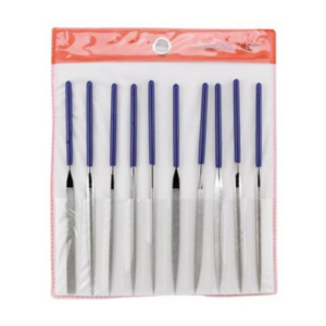 Lime fine aiguilles diamantée - Jeu de 10