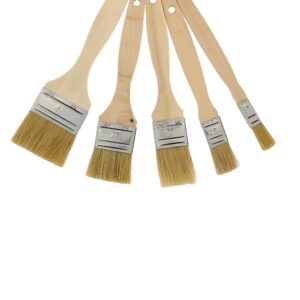 Pinceaux plats queue de morue en soie blanche