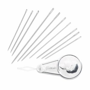 Aiguilles à coudre + passe fil - carte de 49