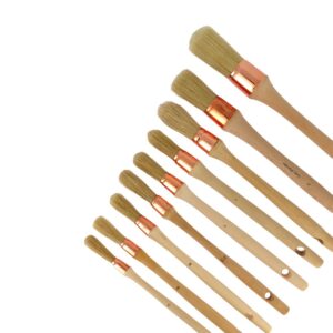 Pinceaux ronds pouce en soie blanche